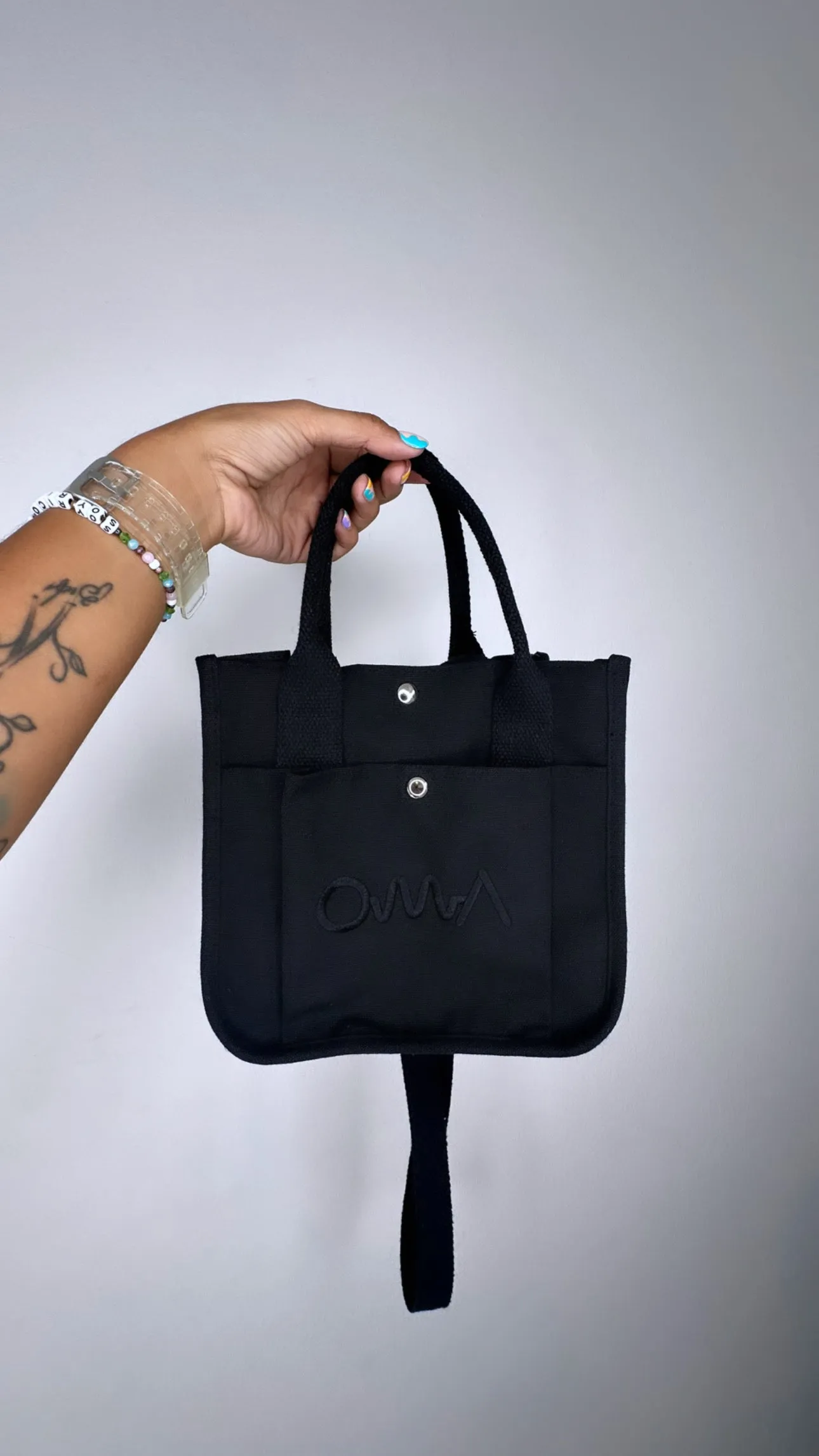 OMA Mini Canvas Tote Bag BLACK