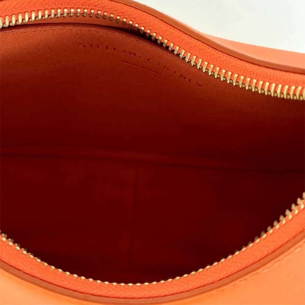 Orange Perforated Hobo Bag