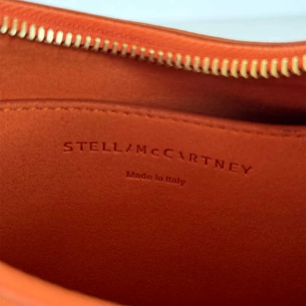 Orange Perforated Hobo Bag