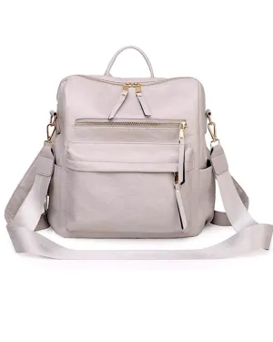 Pastel Multi Zip Backpack