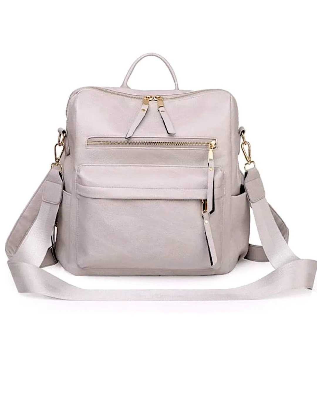 Pastel Multi Zip Backpack