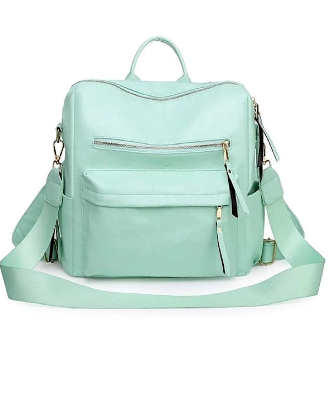 Pastel Multi Zip Backpack