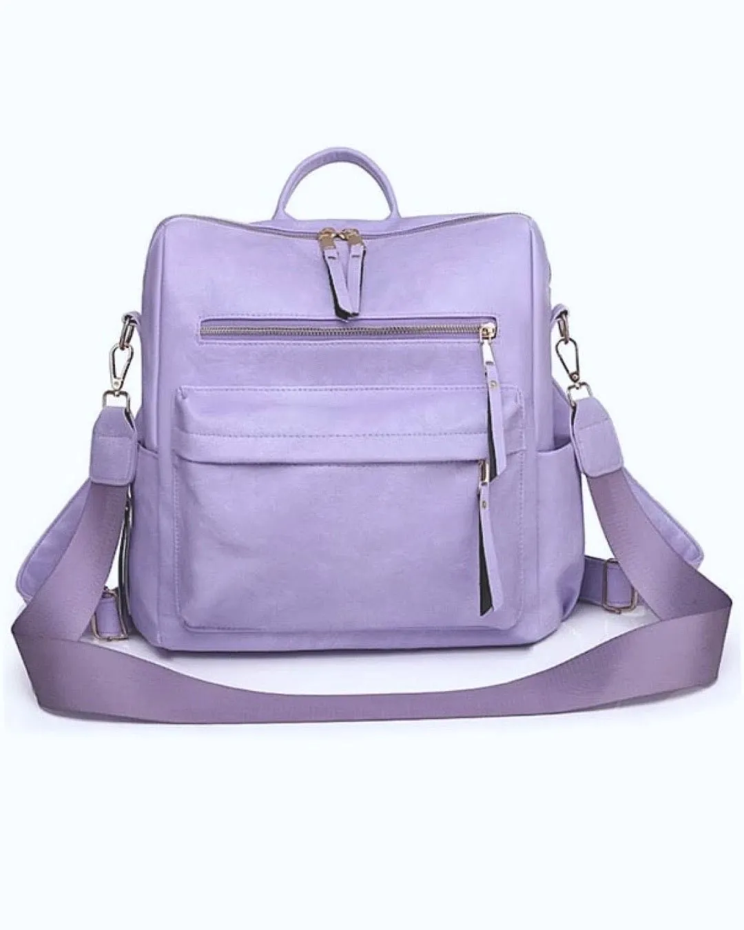 Pastel Multi Zip Backpack