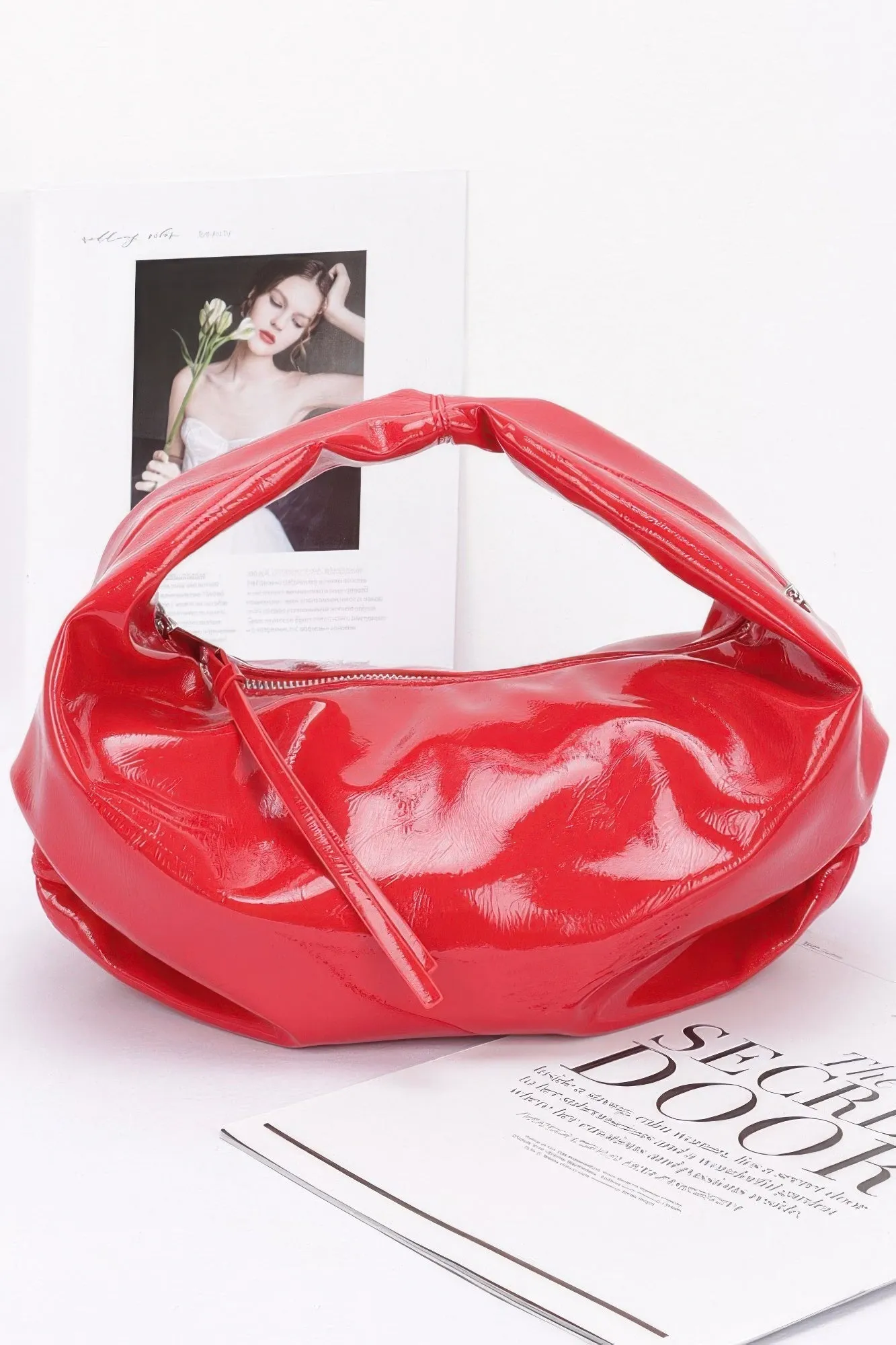 Patent Leather Hobo Bag