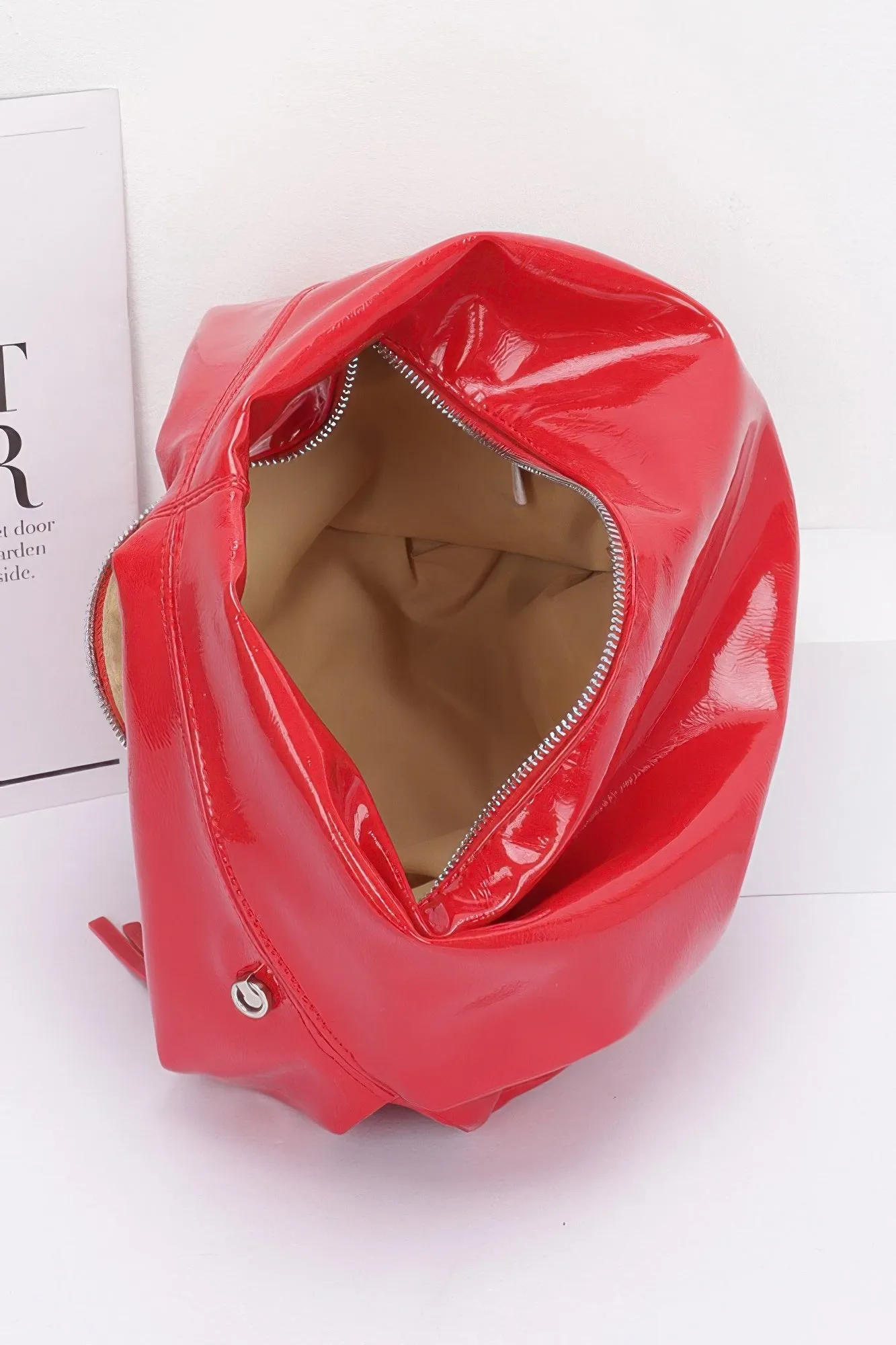 Patent Leather Hobo Bag