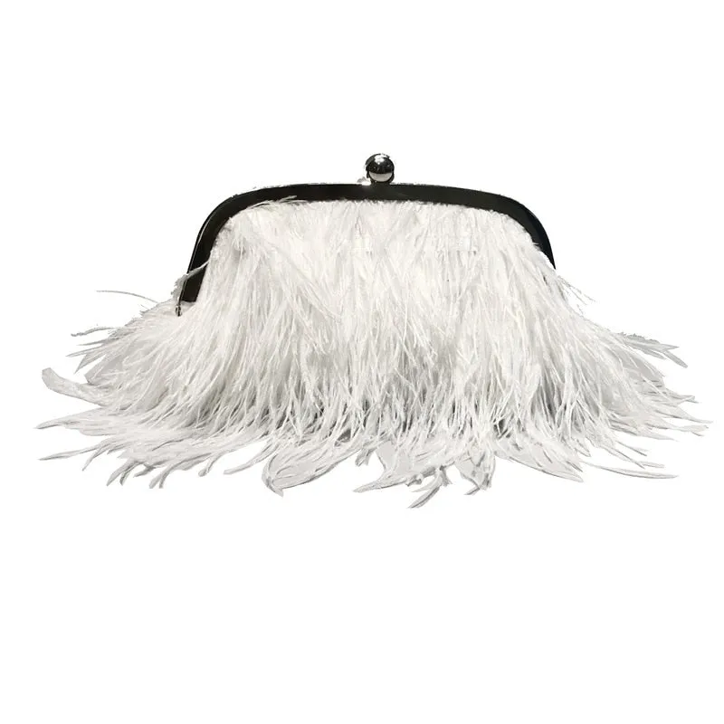 Pearl Chain Crossbody Clutch