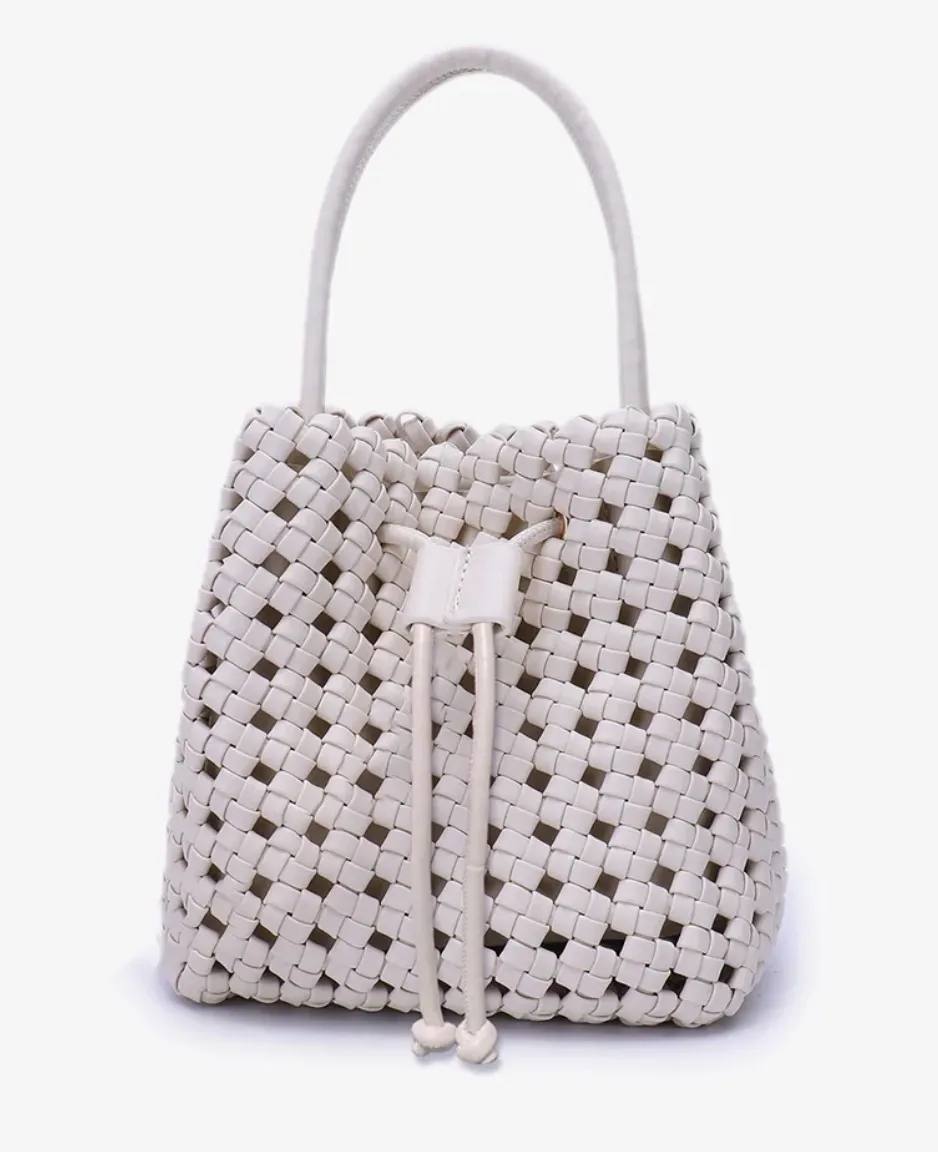 Perrie Woven Mini Bucket Bag