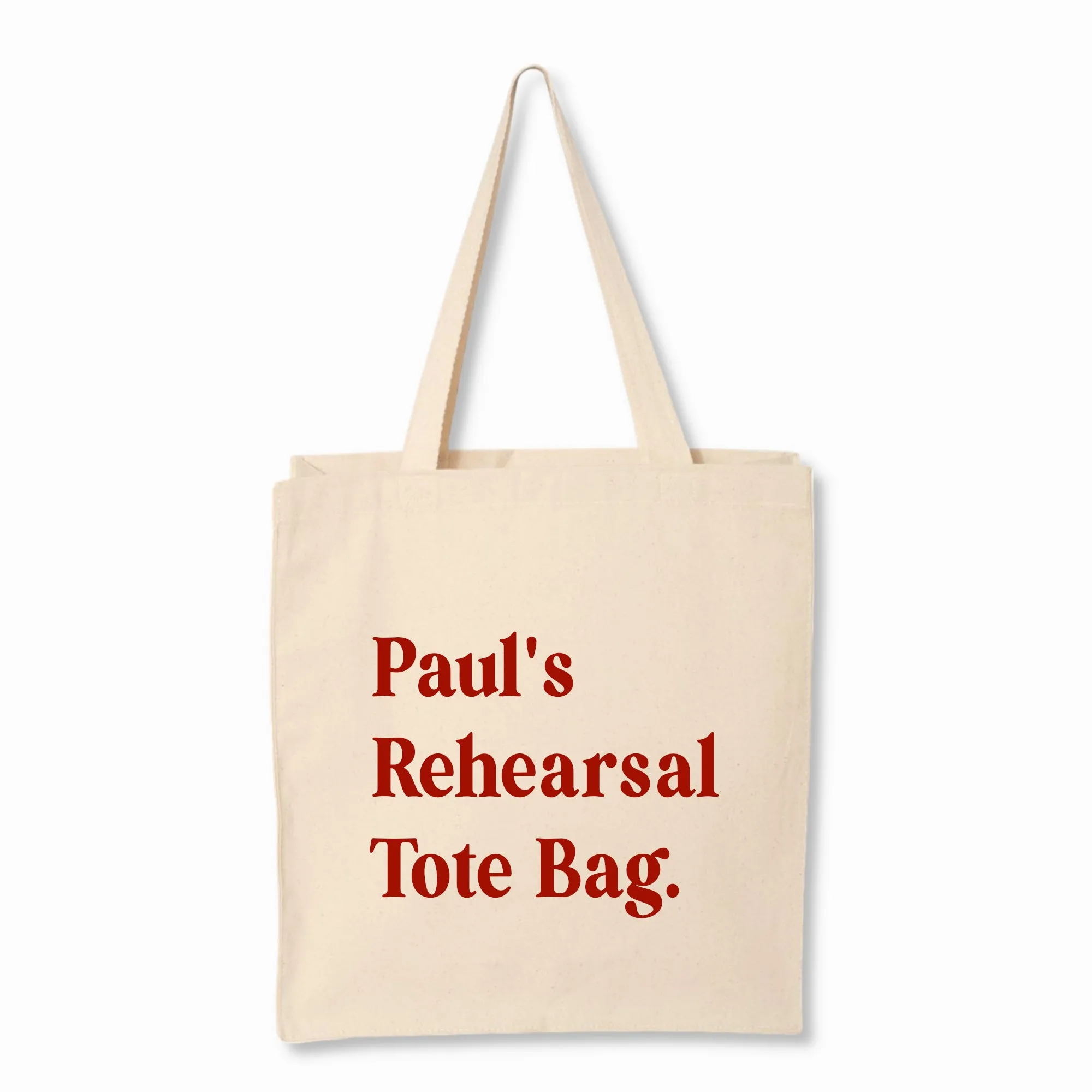 Personalized Rehearsal Tote Bag