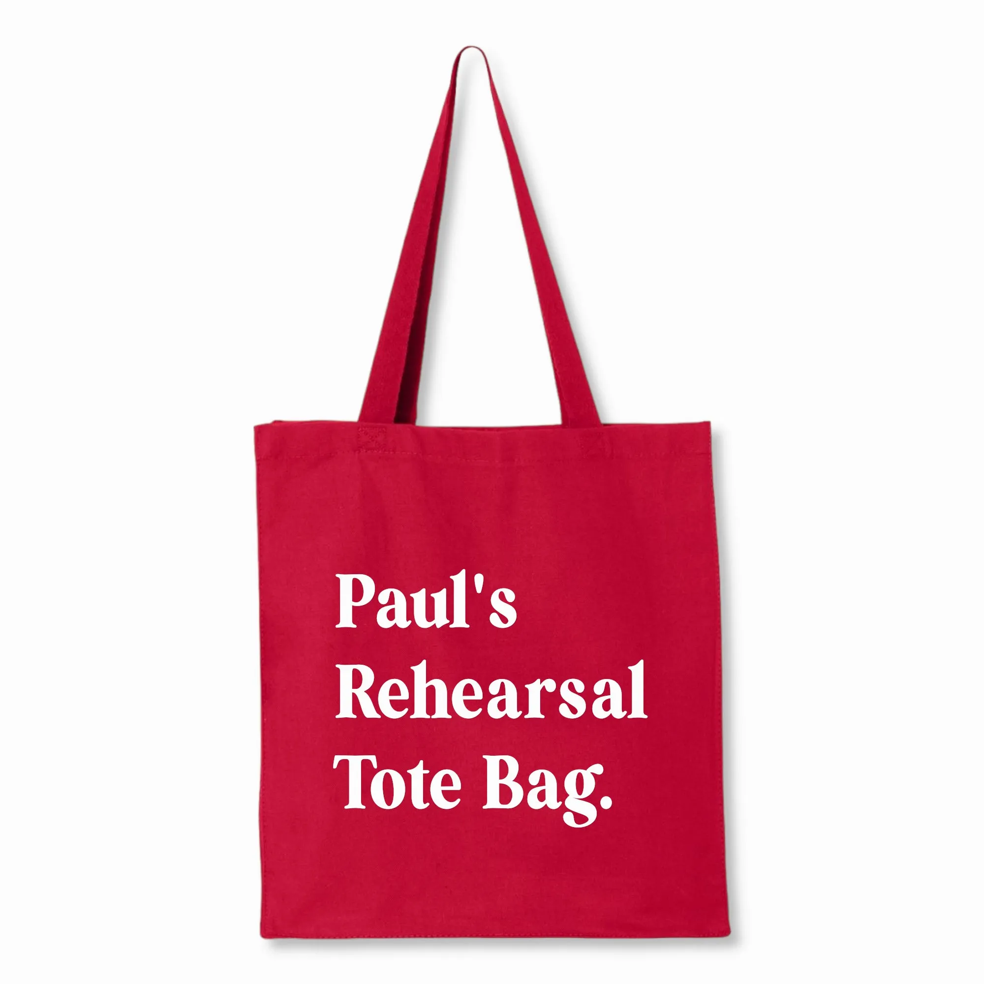 Personalized Rehearsal Tote Bag
