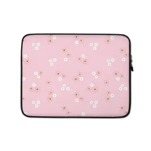 Pink Floral Laptop Sleeve