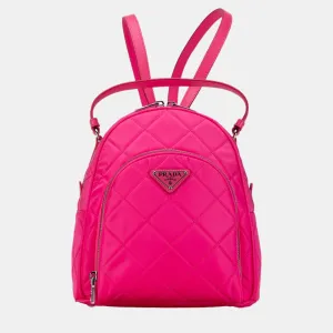 Pink Tessuto Impuntu Backpack