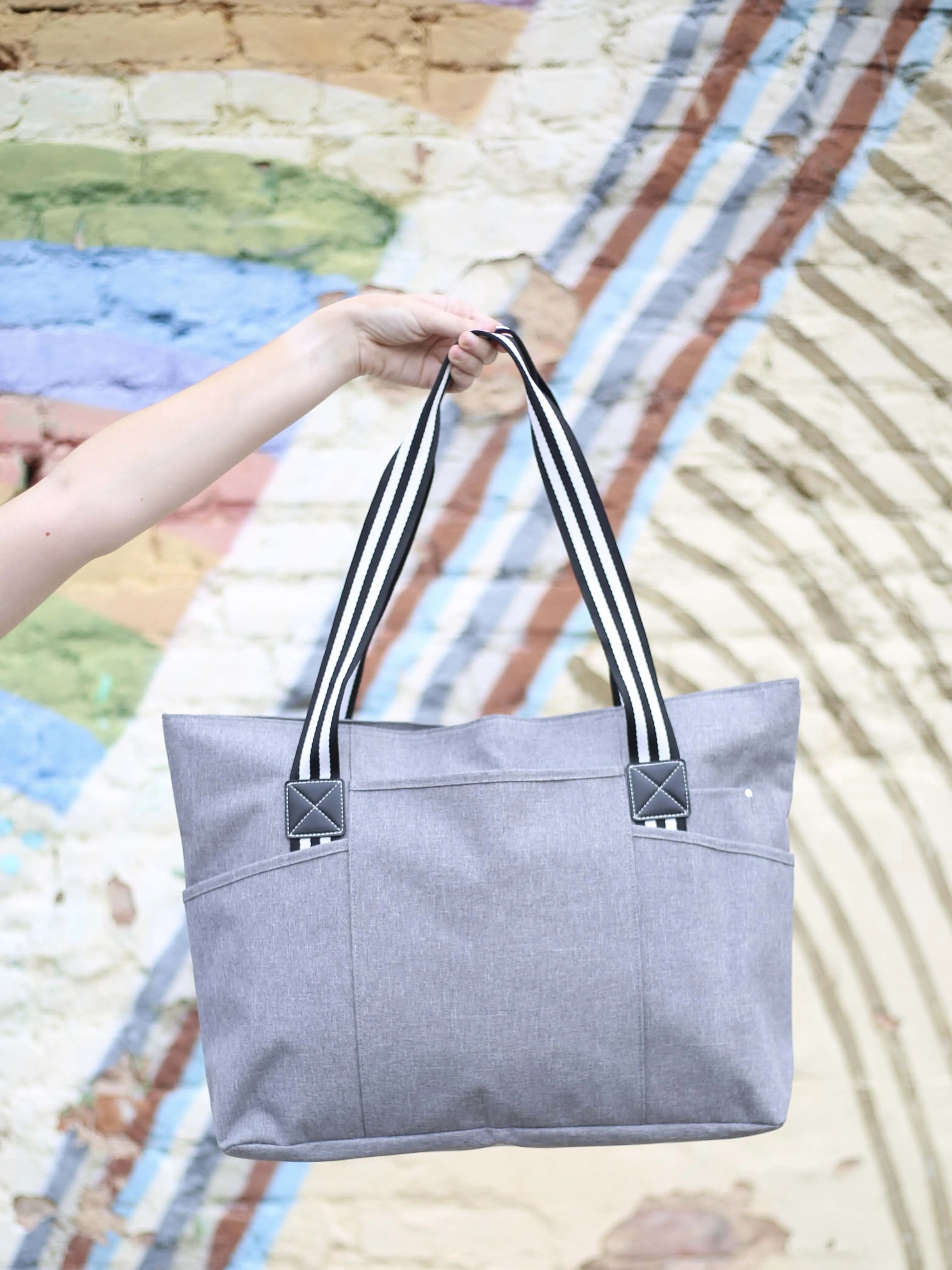 Plain Gray Tessa Tote Bag