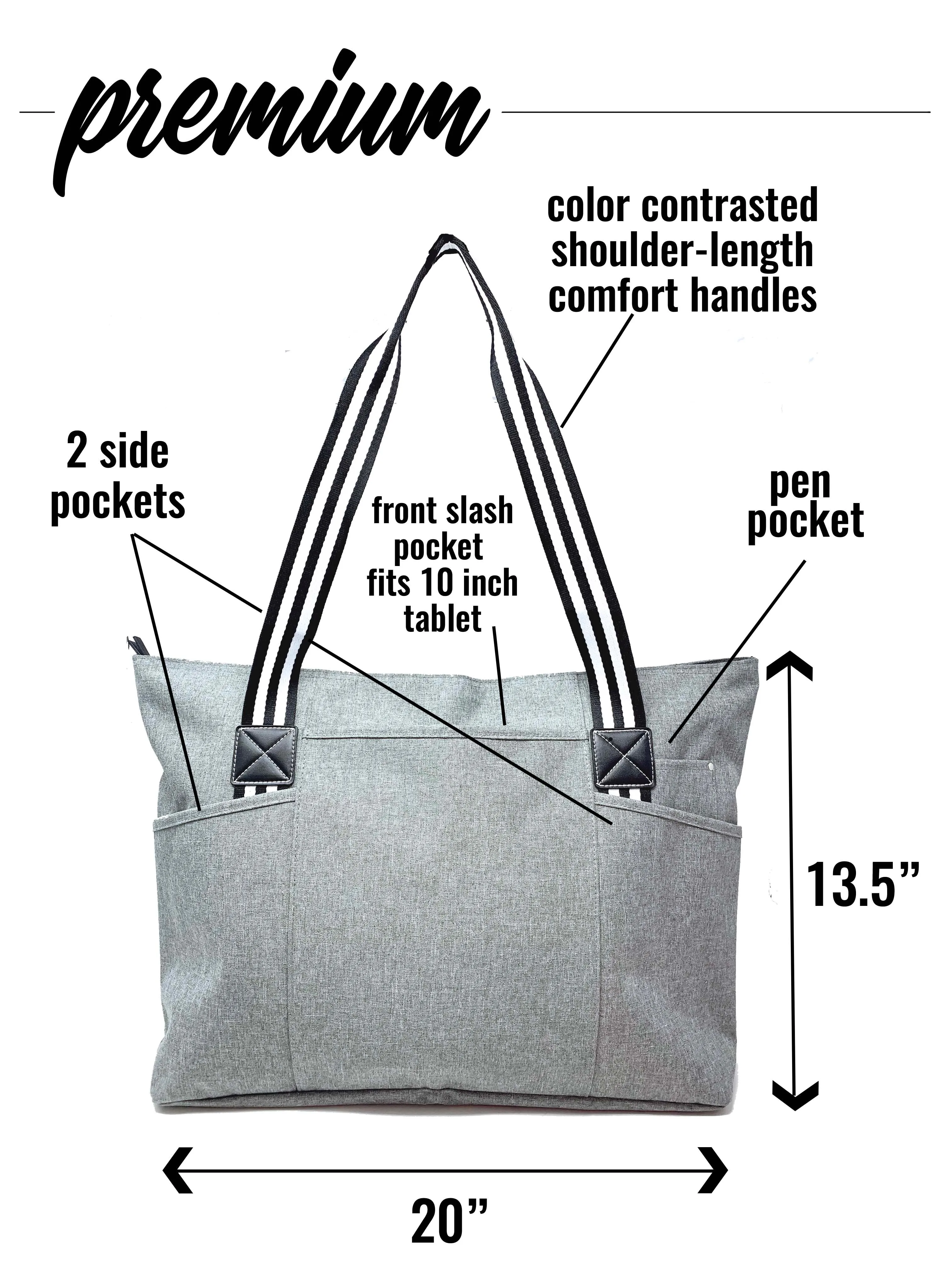 Plain Gray Tessa Tote Bag