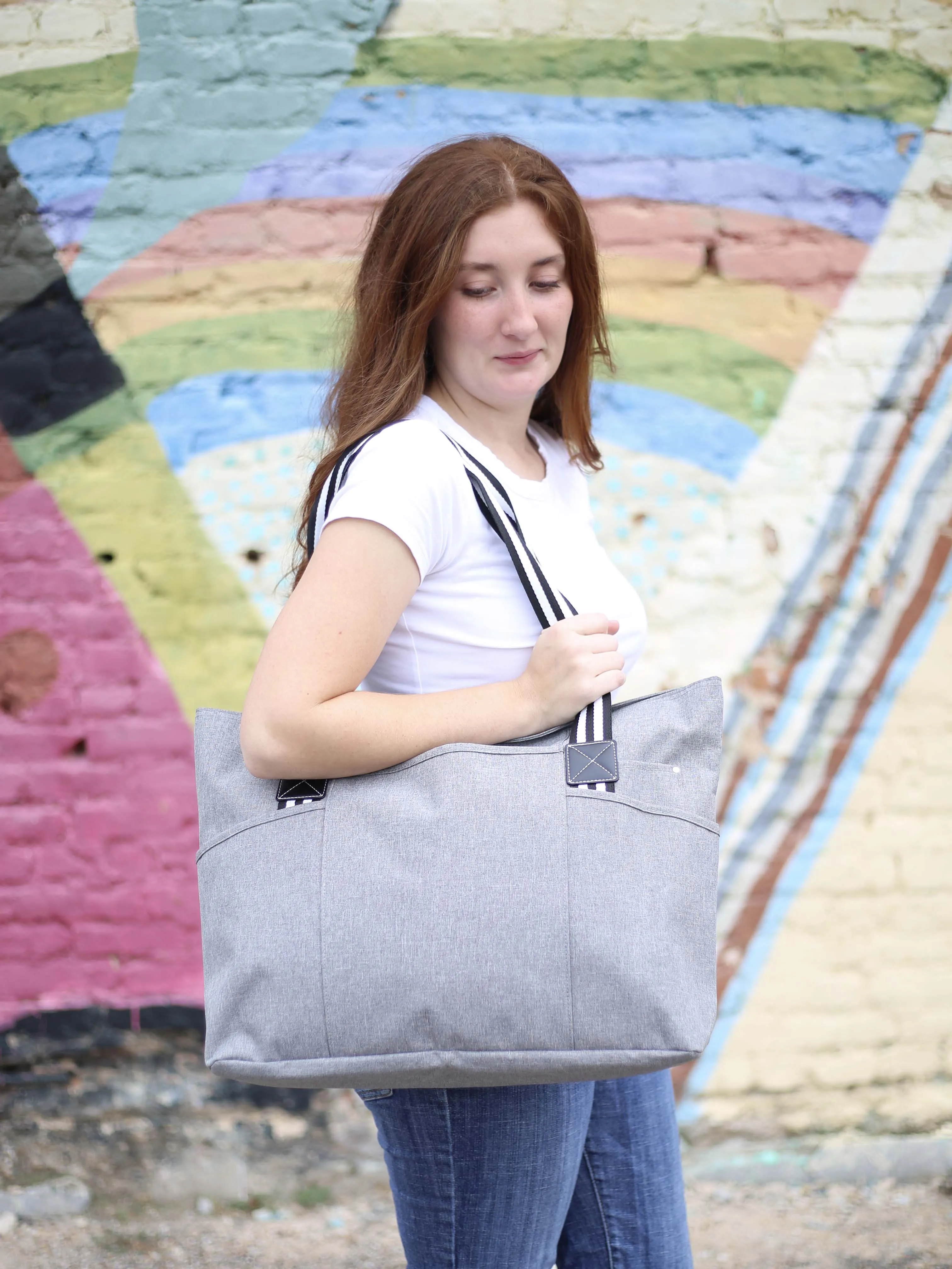 Plain Gray Tessa Tote Bag