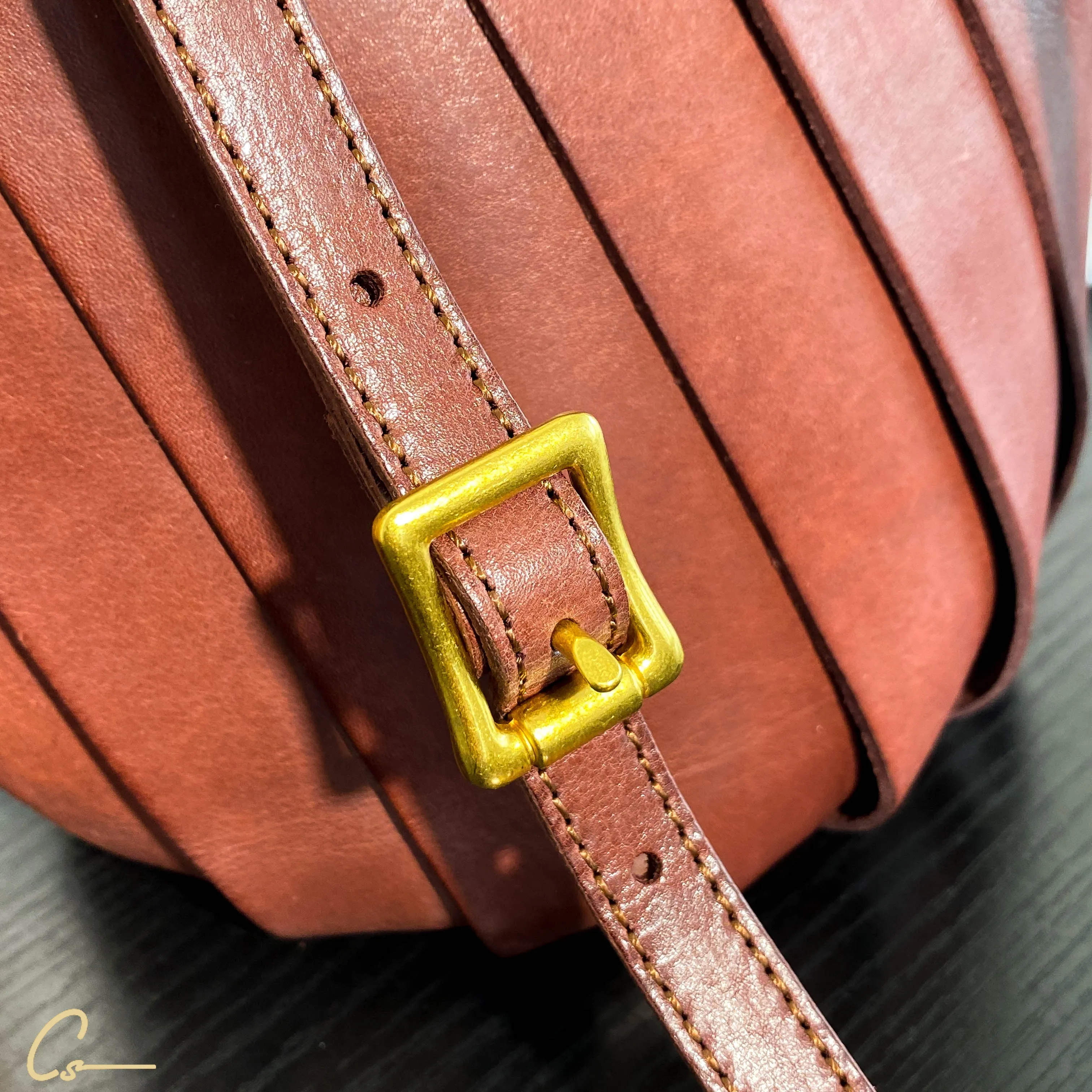 Pleated Leather Bucket Bag