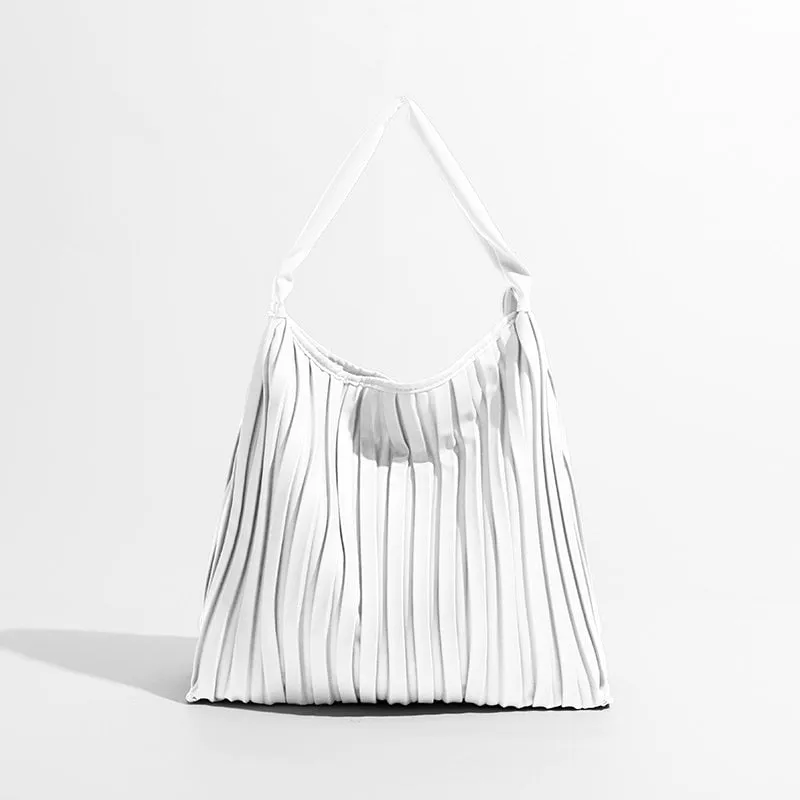 Portia Pleated Faux Leather Hobo Bags - 5 Colors