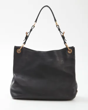 Prada Black Glace Calfskin Leather GHW Shoulder Bag