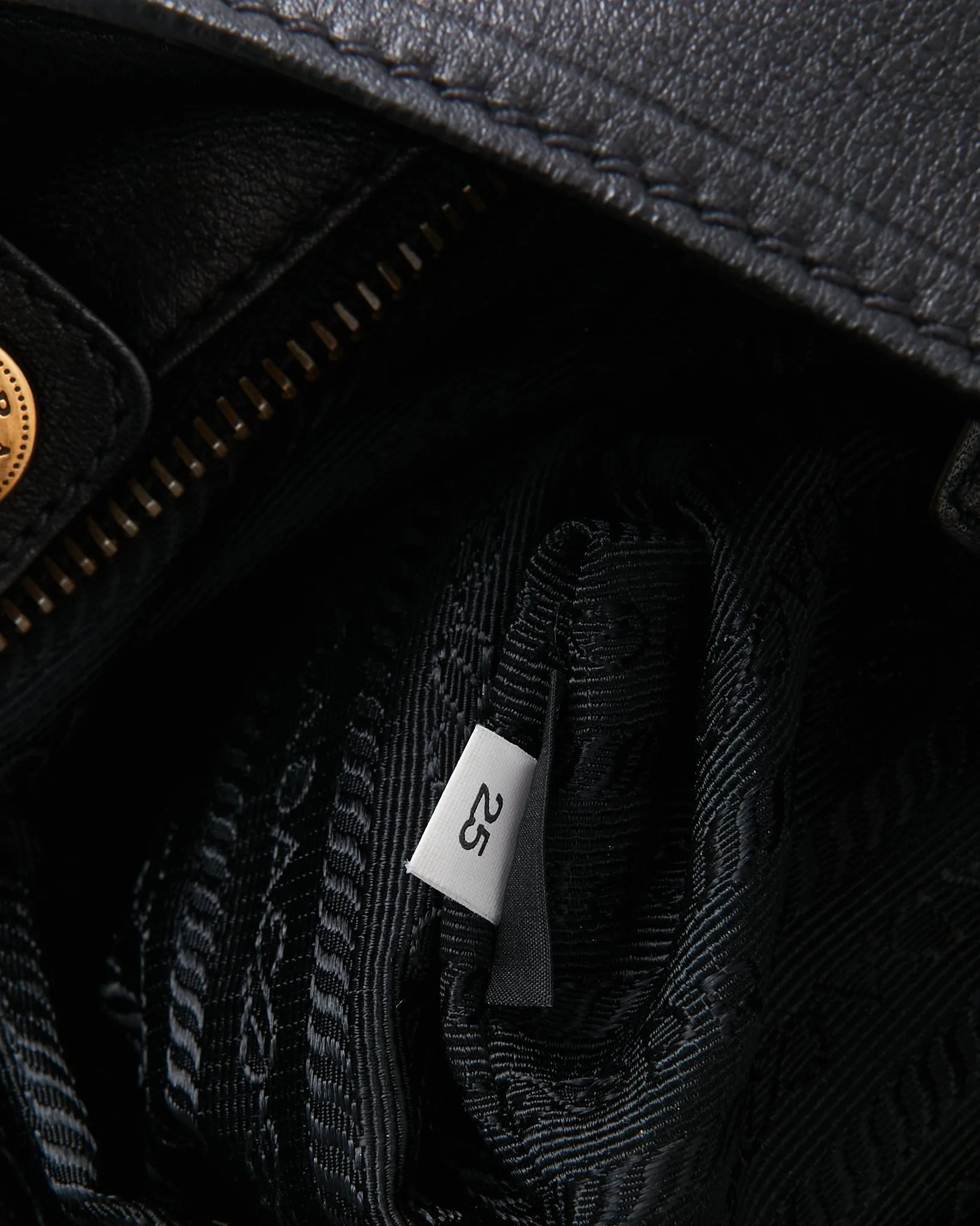 Prada Black Glace Calfskin Leather GHW Shoulder Bag
