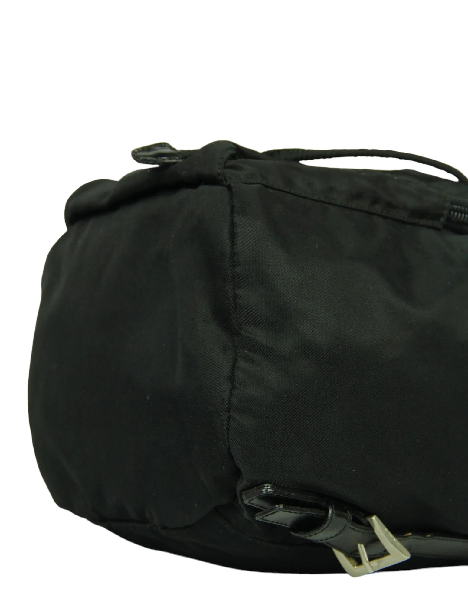 Prada Black Nylon Mini Backpack w/ Front Pocket