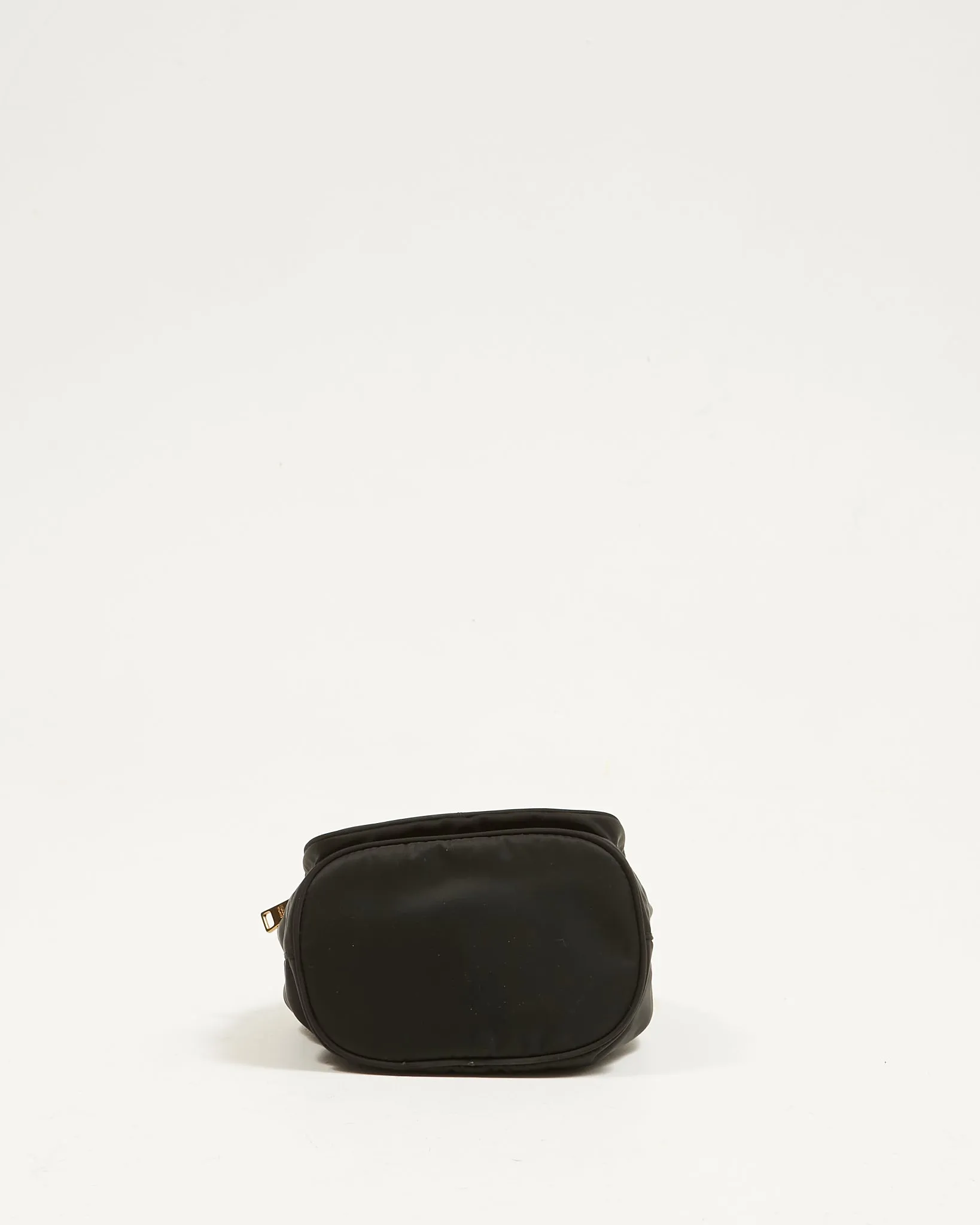 Prada Black Nylon Mini Tessuto Duet Bucket Bag