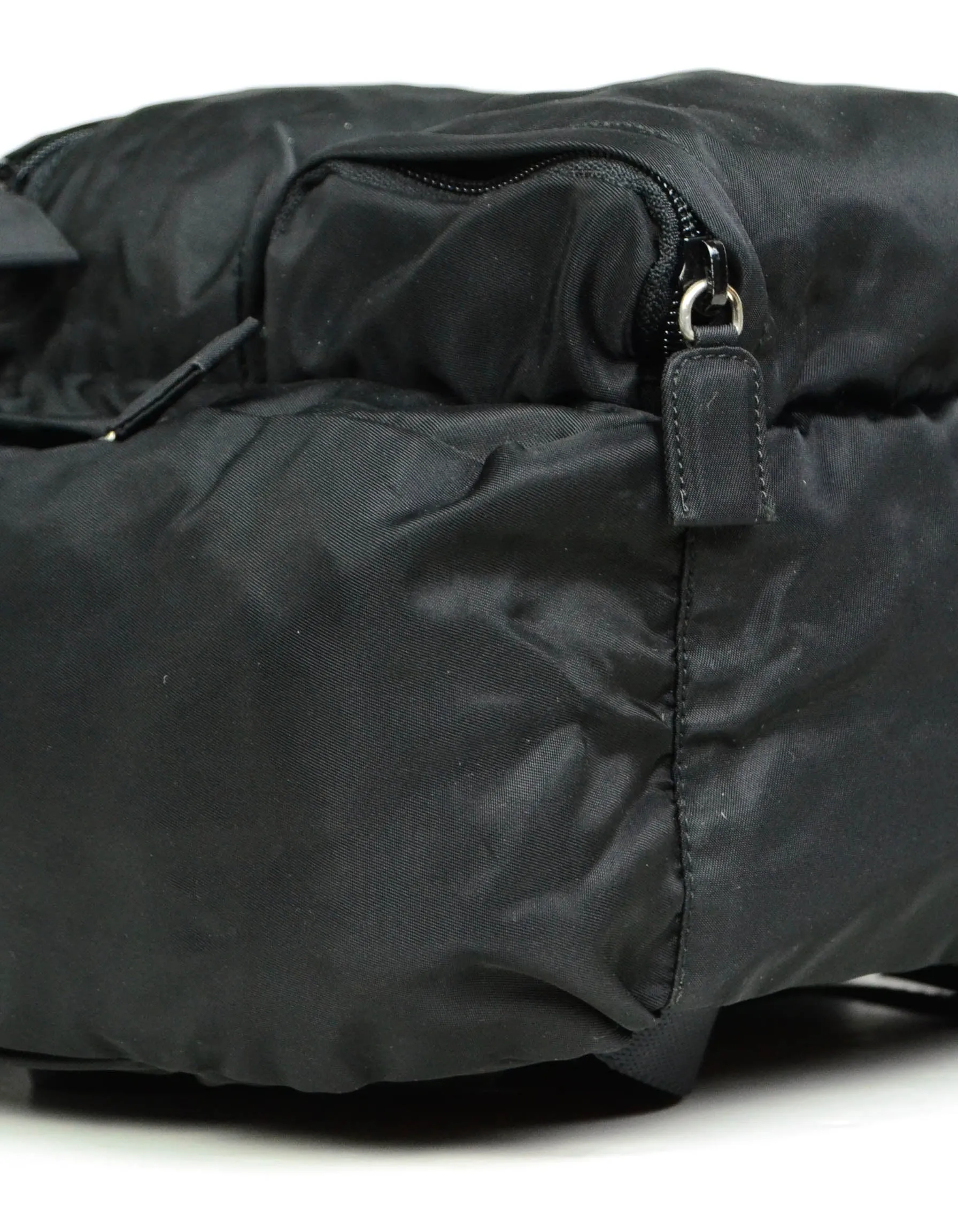 Prada Black Nylon Multipocket Backpack Bag