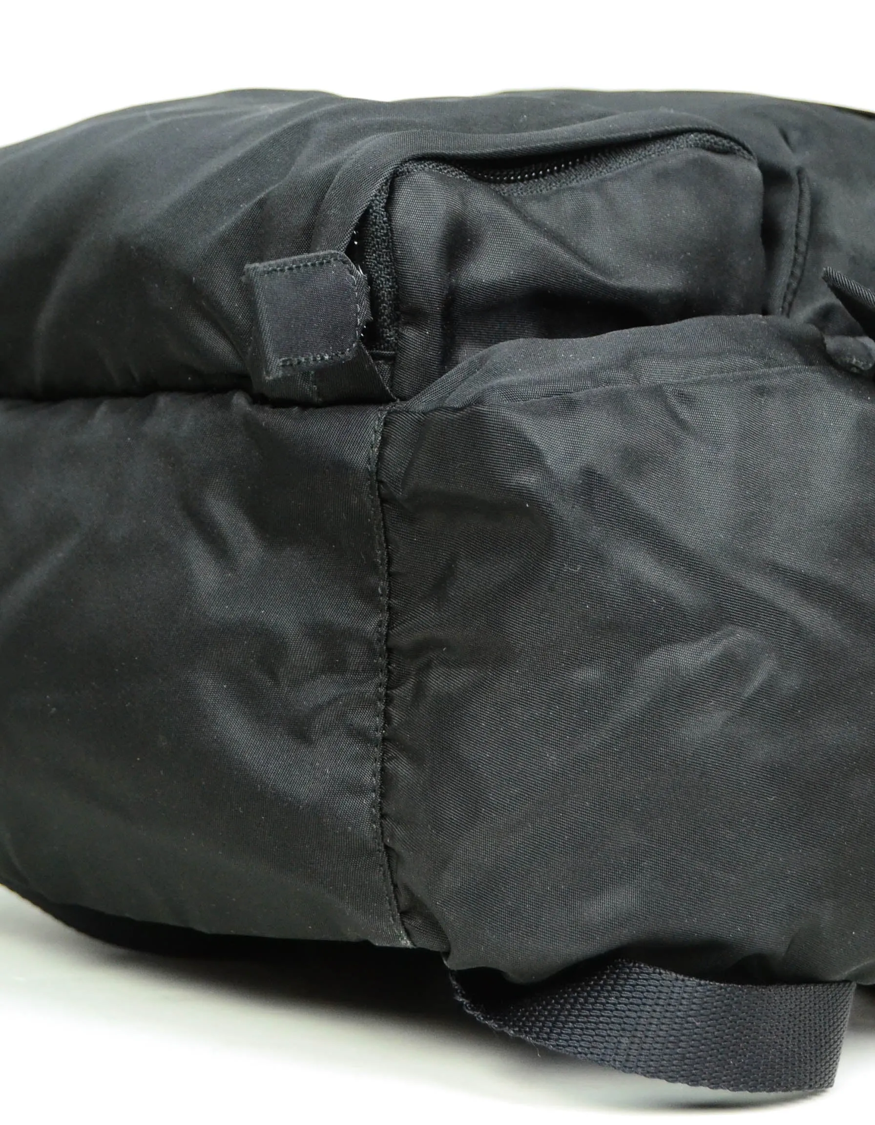 Prada Black Nylon Multipocket Backpack Bag