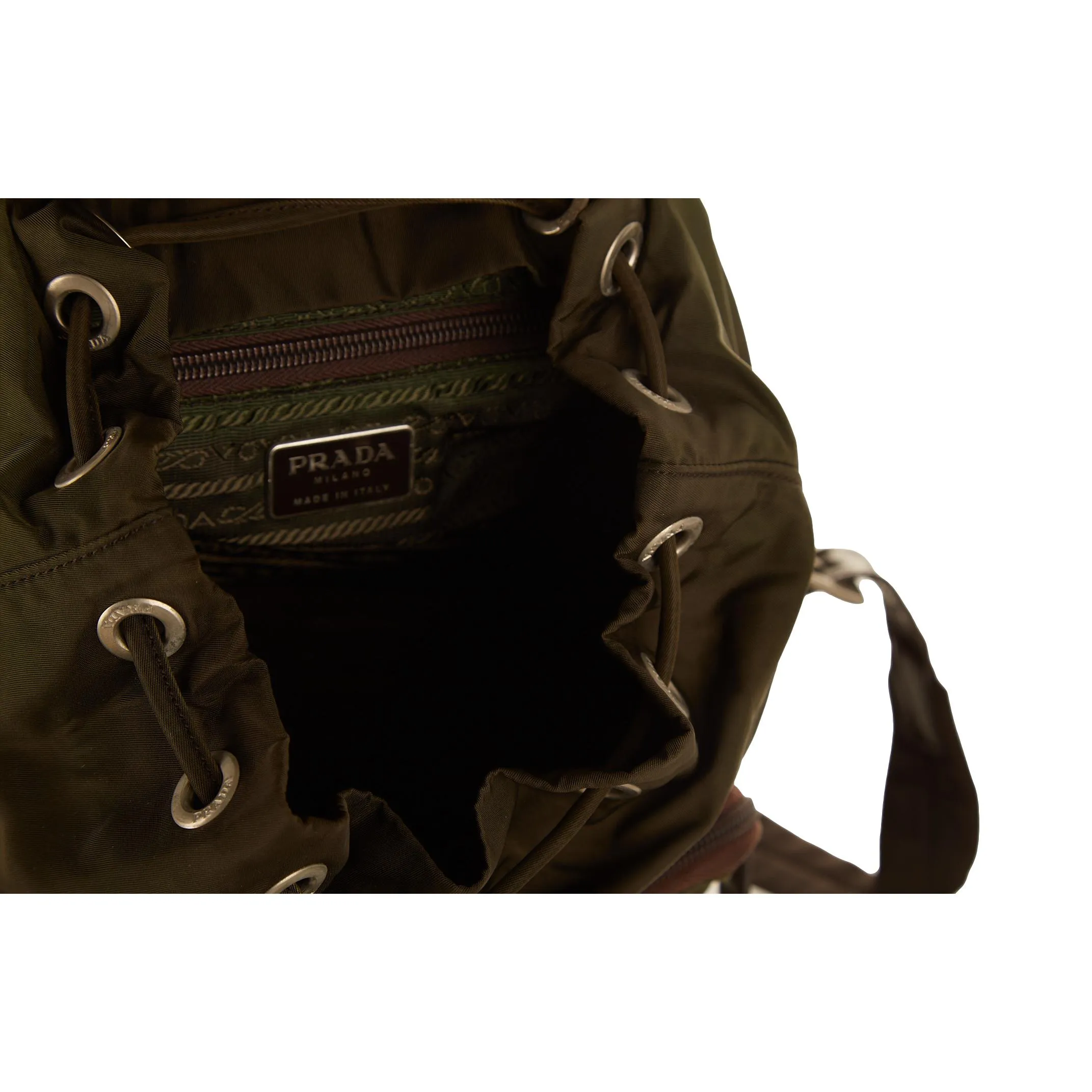 Prada Green Nylon Backpack