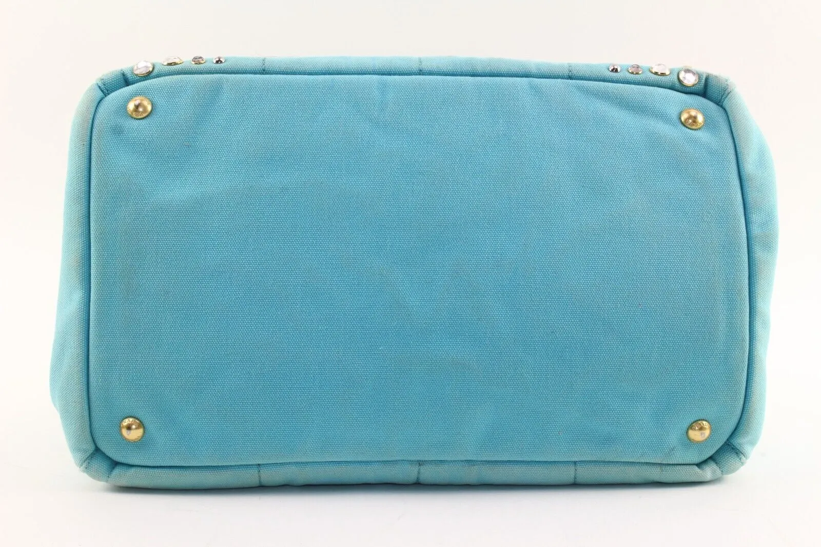 PRADA Light Blue 2way Crystal Grommet Tote 1PR1220K