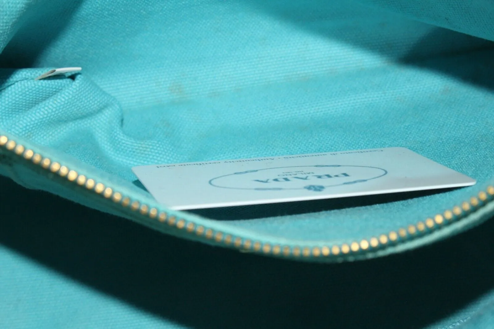 PRADA Light Blue 2way Crystal Grommet Tote 1PR1220K