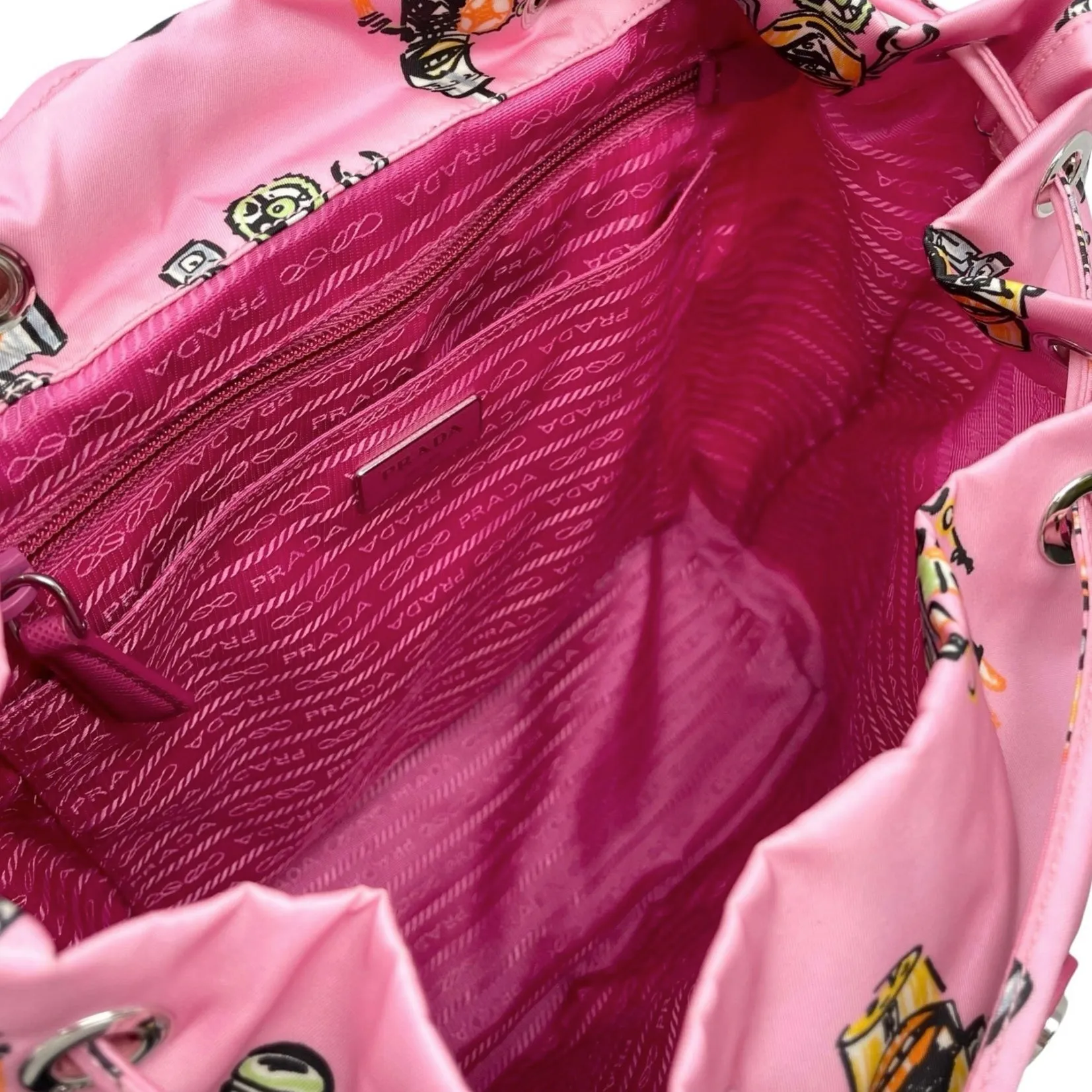 Prada Pink Robot Nylon Backpack