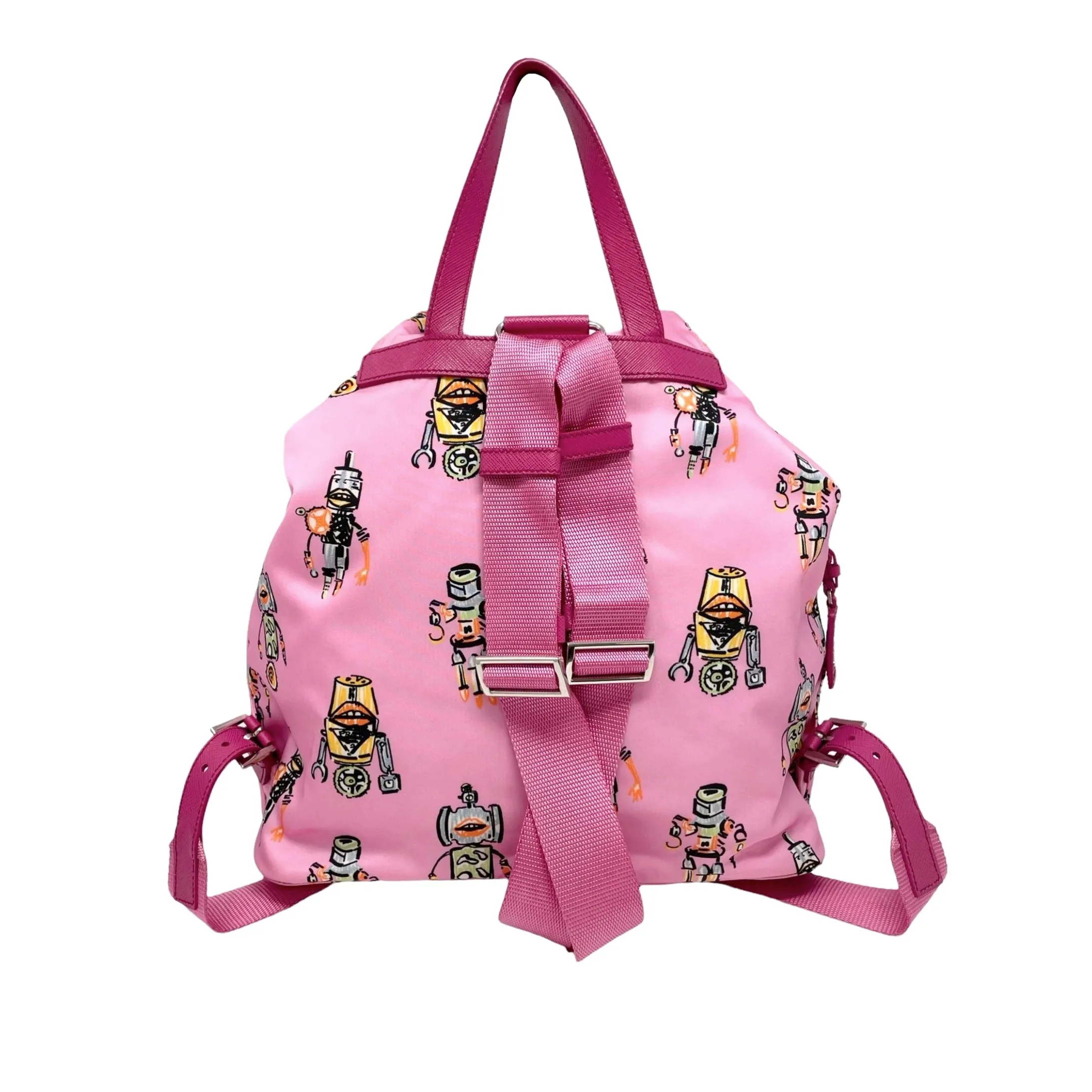 Prada Pink Robot Nylon Backpack