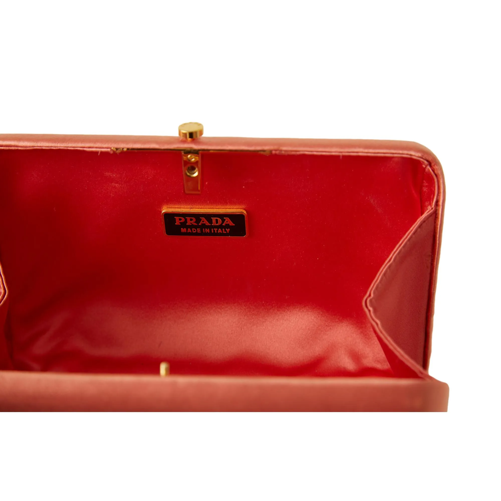 Prada Pink Satin Clutch