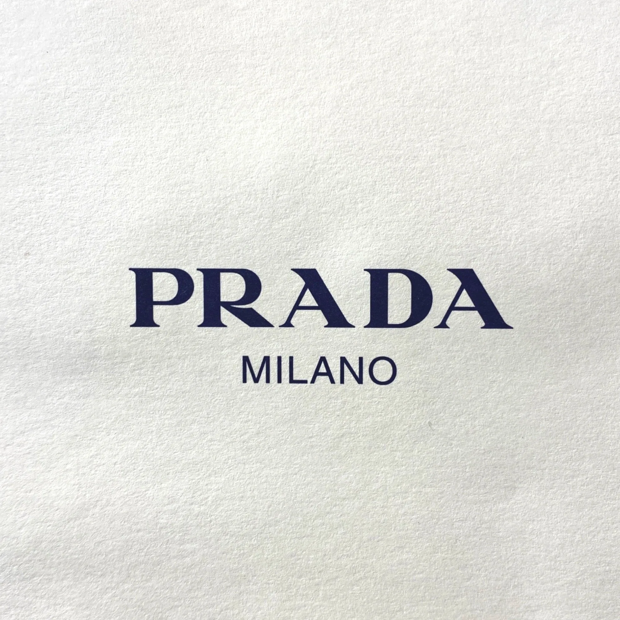 Prada Shopping Gift Bag  Designer White Paper Small Set of 2