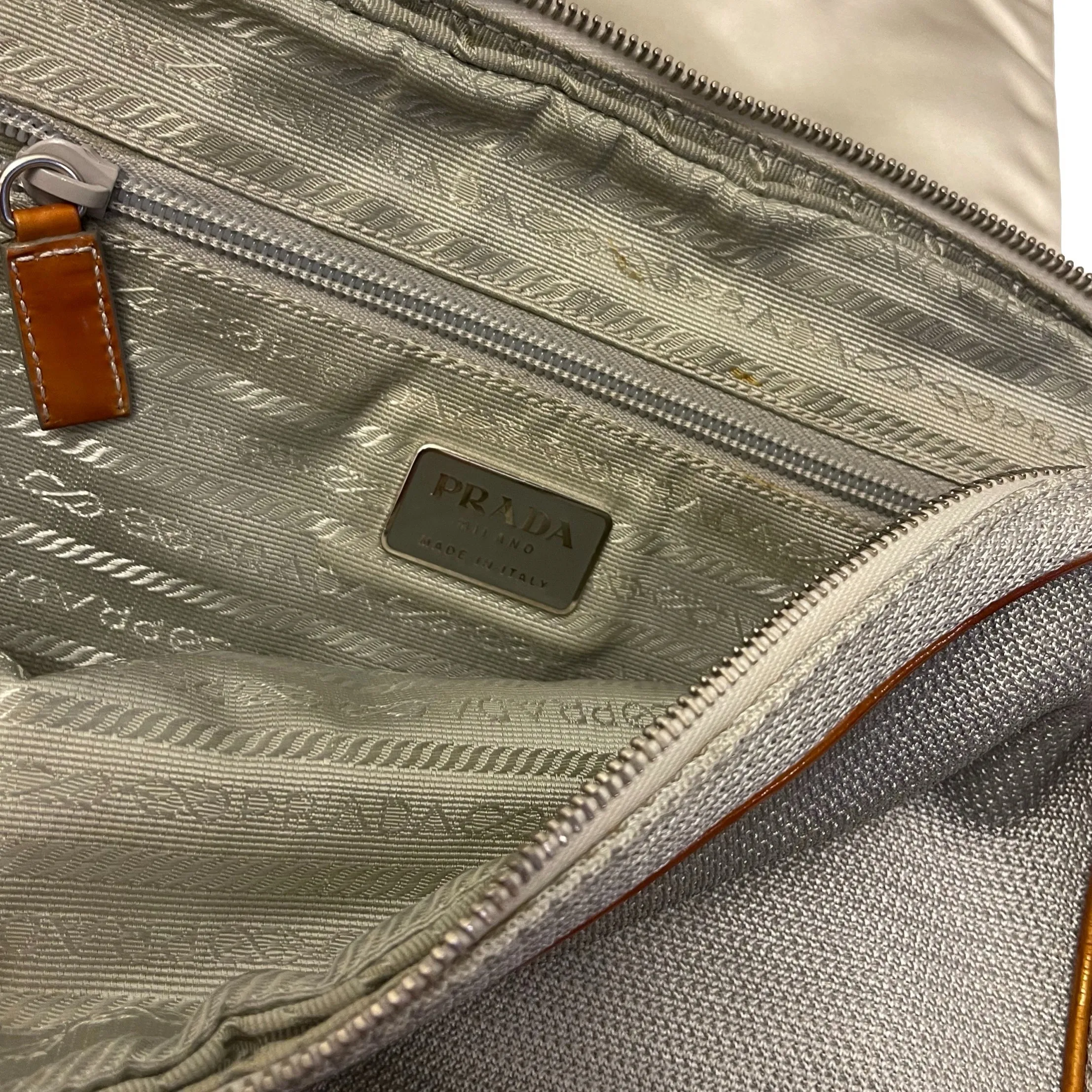 Prada Silver Mini Backpack