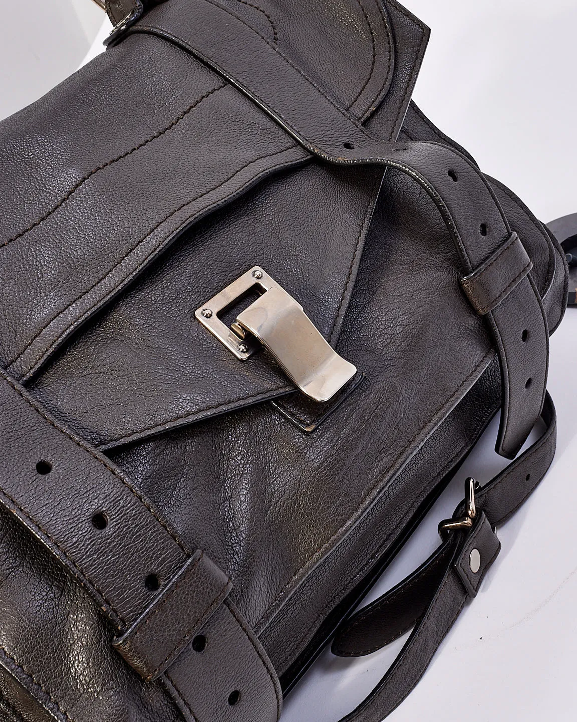 Proenza Schouler Grey Leather PS1 Bag