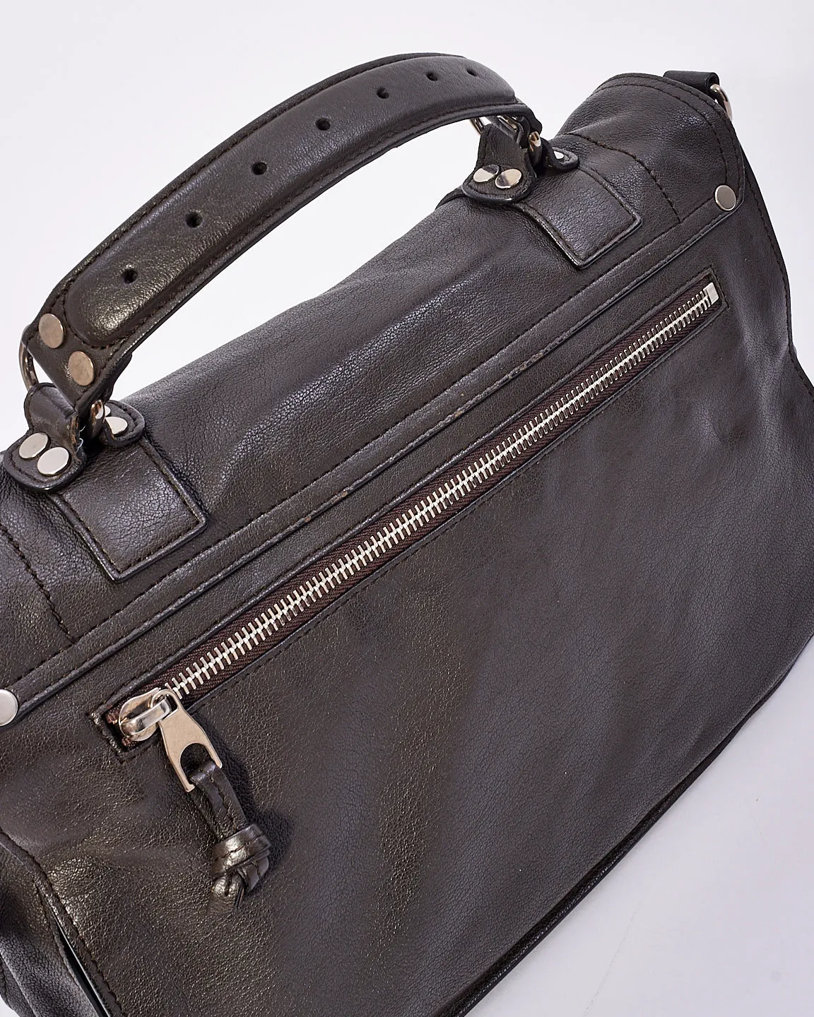 Proenza Schouler Grey Leather PS1 Bag