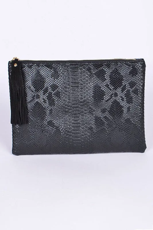 PYTHON SNAKE PRINT CLUTCH
