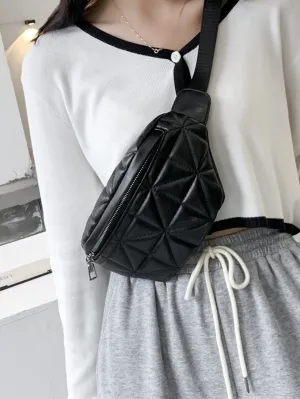 Quilted Fanny Pack - Black
