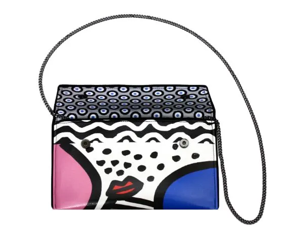 "Cubist Faces" Clutch