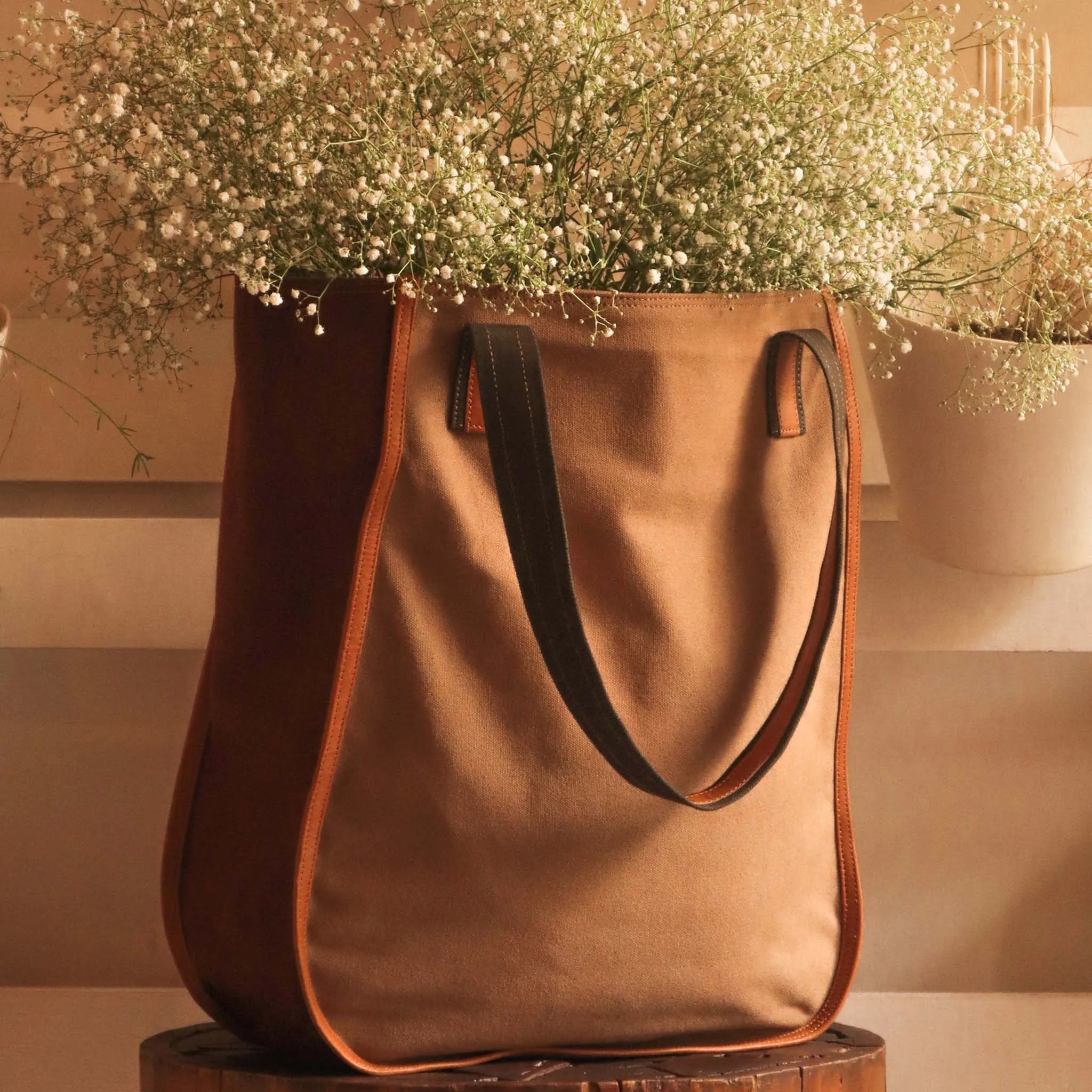 "Gulzar" Market Tote - Rust