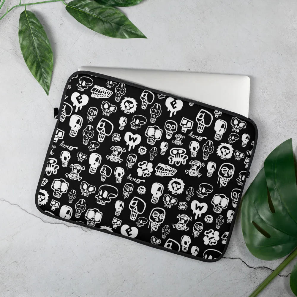 "Skulls" Laptop Sleeve by Hero.