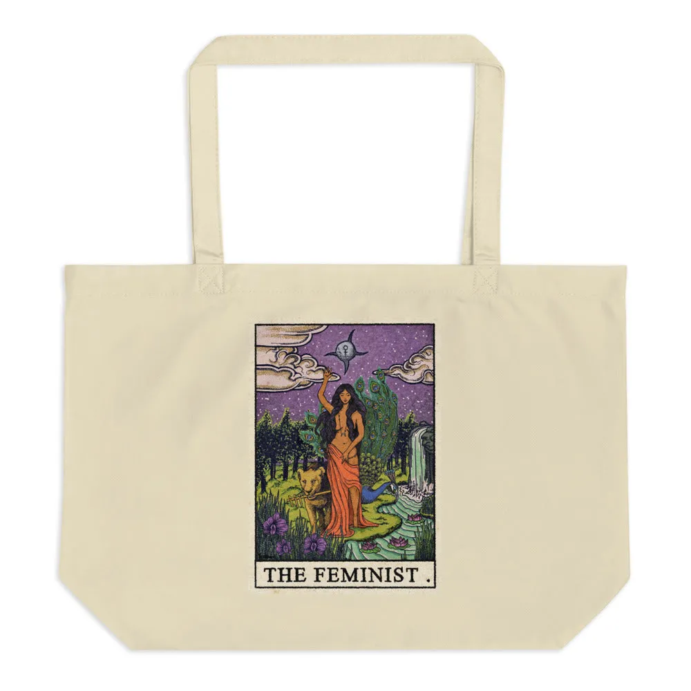 "The Feminist" Organic Extra Large Premium Canvas Tote Bags