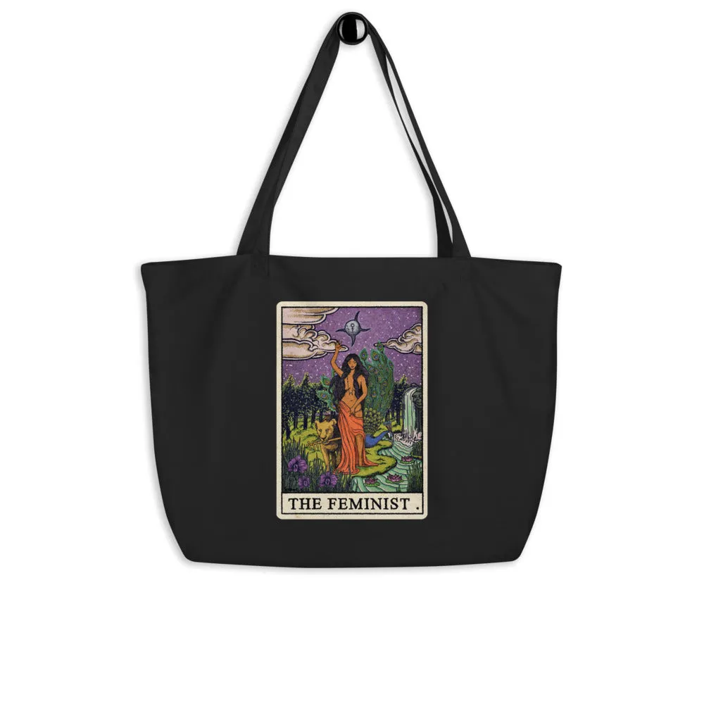 "The Feminist" Organic Extra Large Premium Canvas Tote Bags