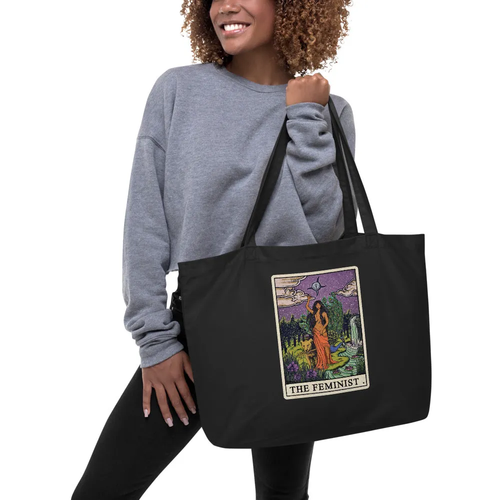 "The Feminist" Organic Extra Large Premium Canvas Tote Bags