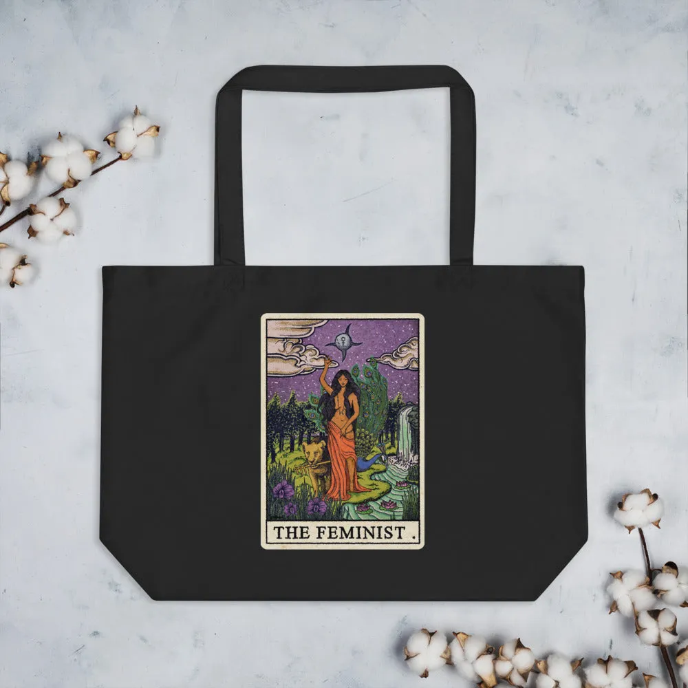 "The Feminist" Organic Extra Large Premium Canvas Tote Bags