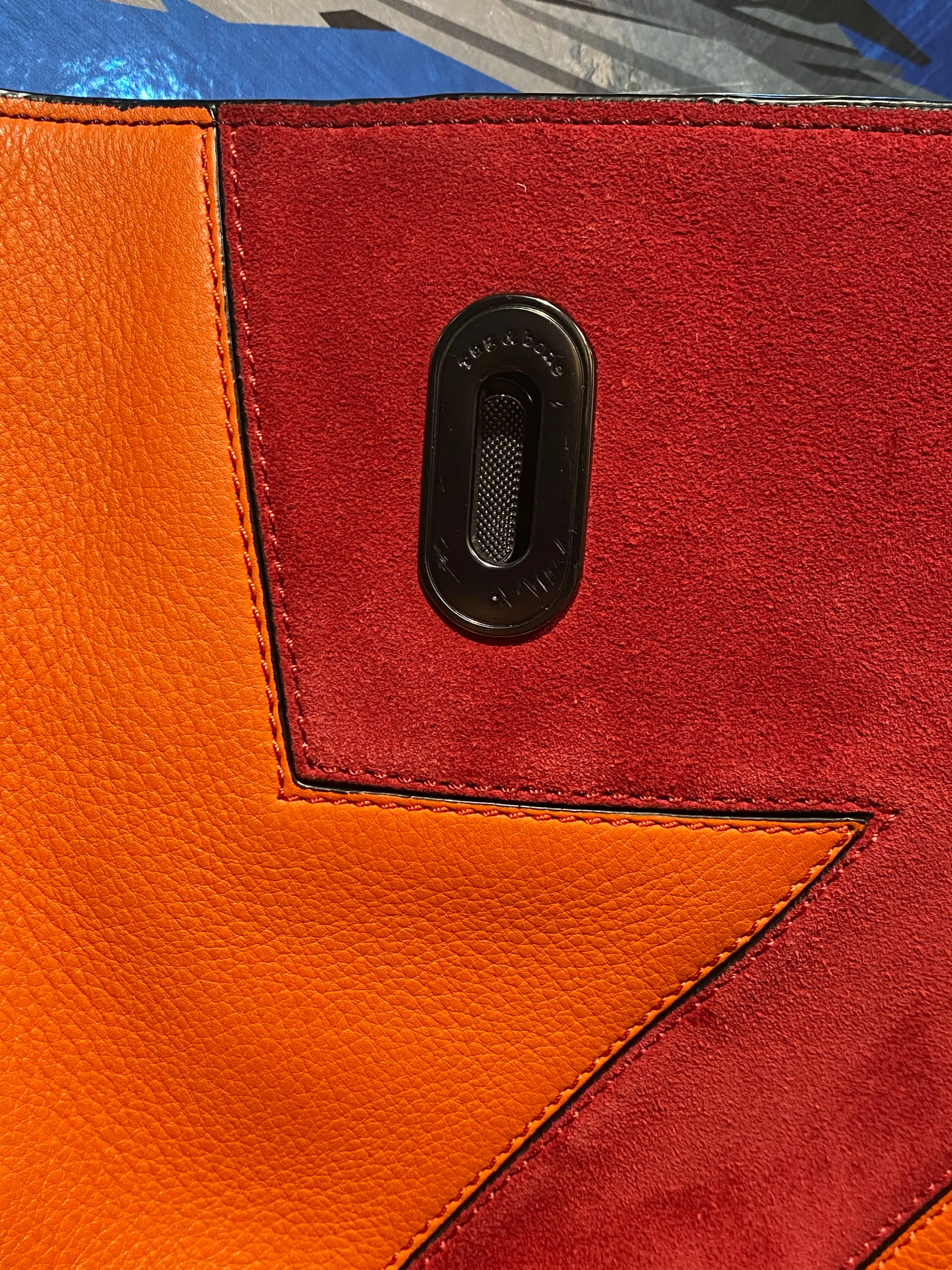 Rag & Bone Leather and Suede Multi color Tote Bag
