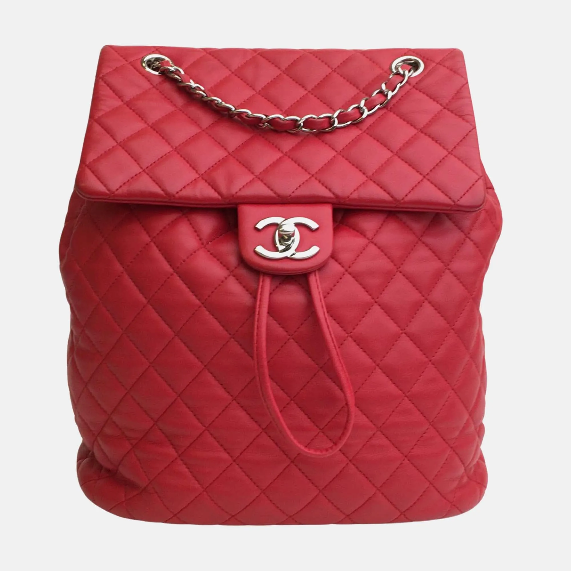 Red Leather Small Urban Spirit Backpacks
