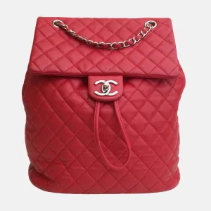 Red Leather Small Urban Spirit Backpacks