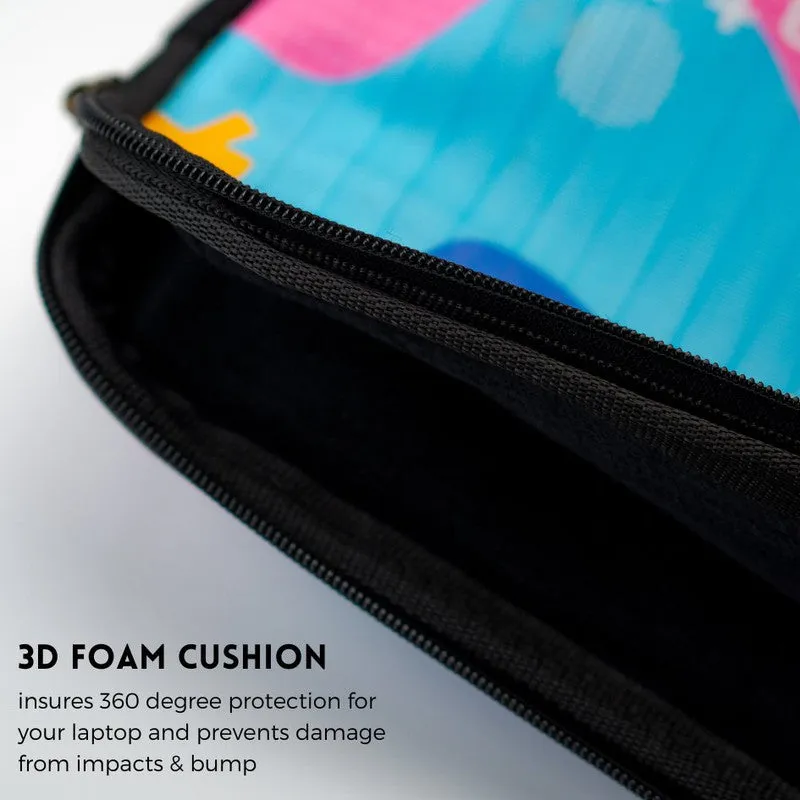 Retro Stamps Laptop Sleeve With Handle