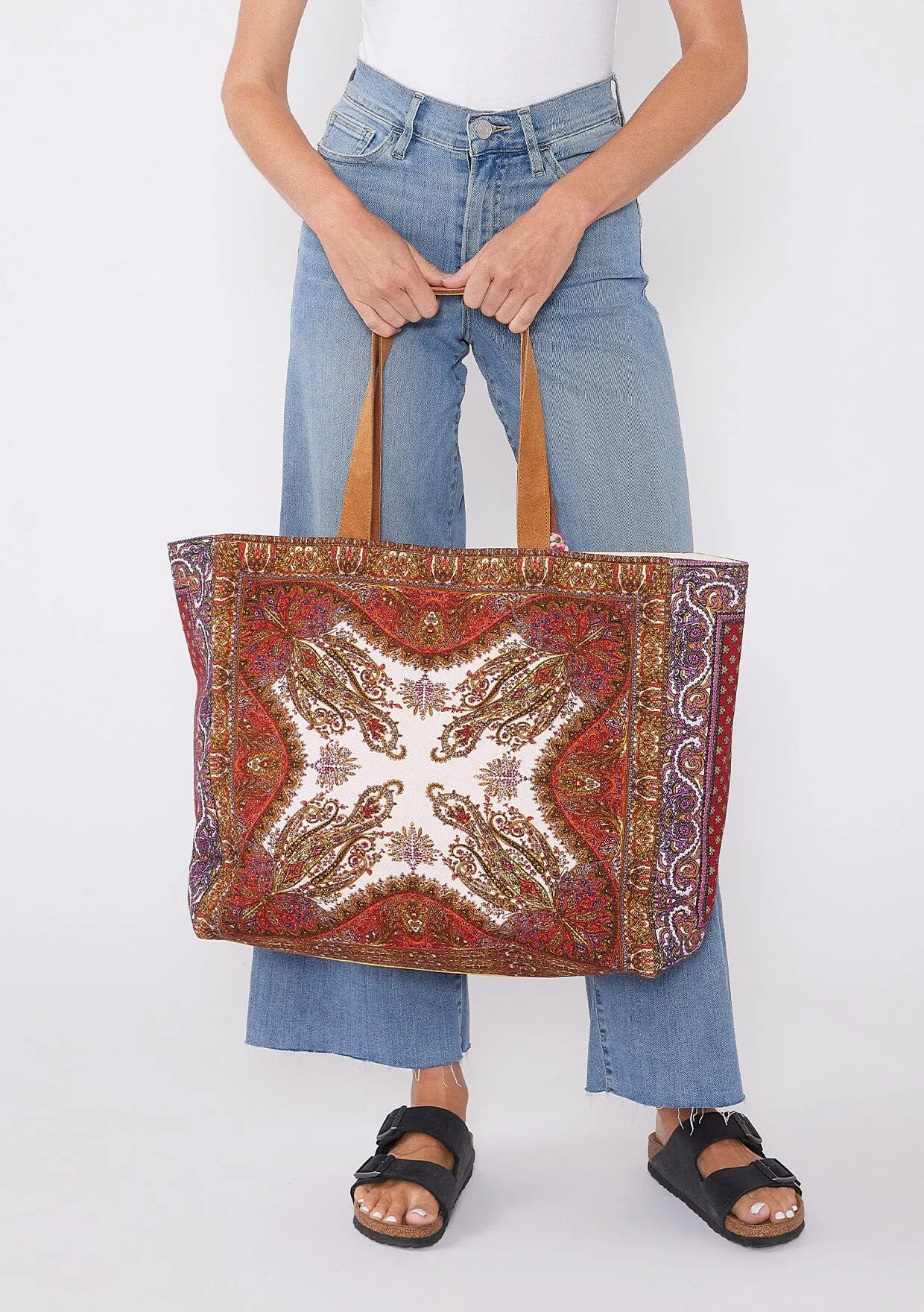 Rosetta Beaded Tote Bag
